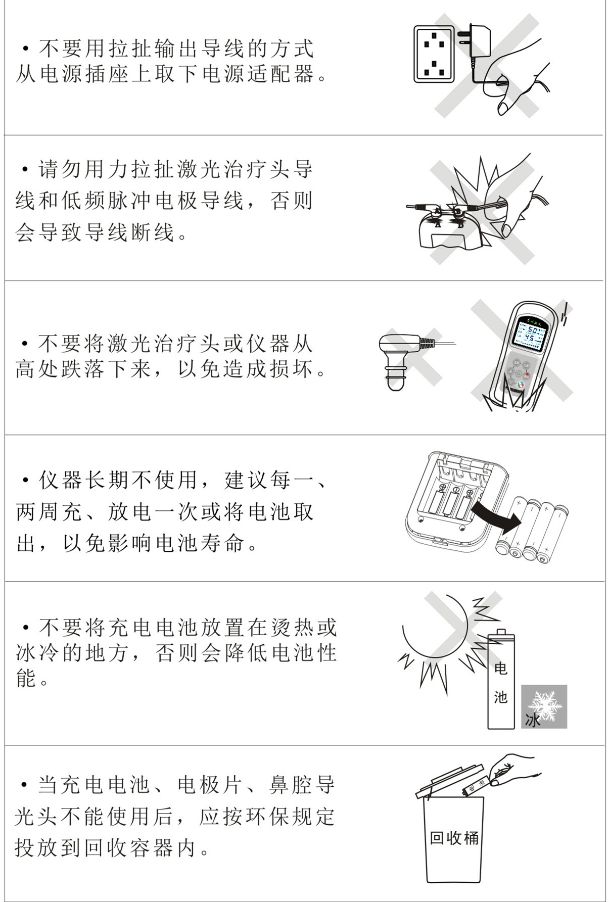 半導(dǎo)體激光低頻治療儀GX-2000A－日常保養(yǎng)、安全注意事項(xiàng)