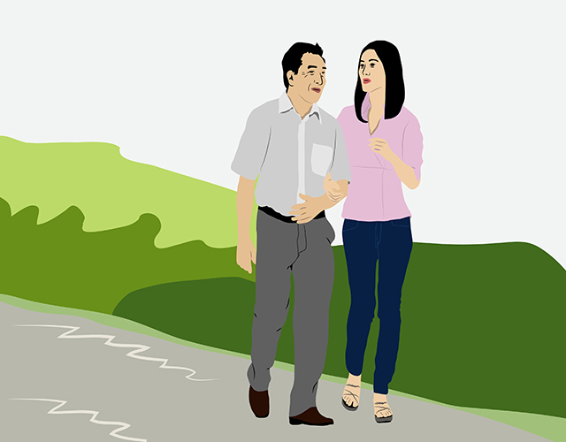 父女、散步、休息-康興醫(yī)療器械官網(wǎng)